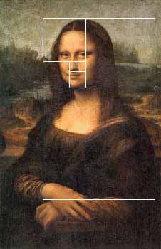 Math and the golden ratio is reflected in Leonardo da Vinci's Mona Lisa.