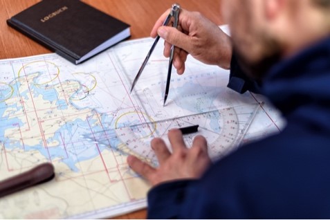 Traditional navigation used a compass and paper charts to determine location and passage. This has largely been replaced by electronic guidance systems using GPS.